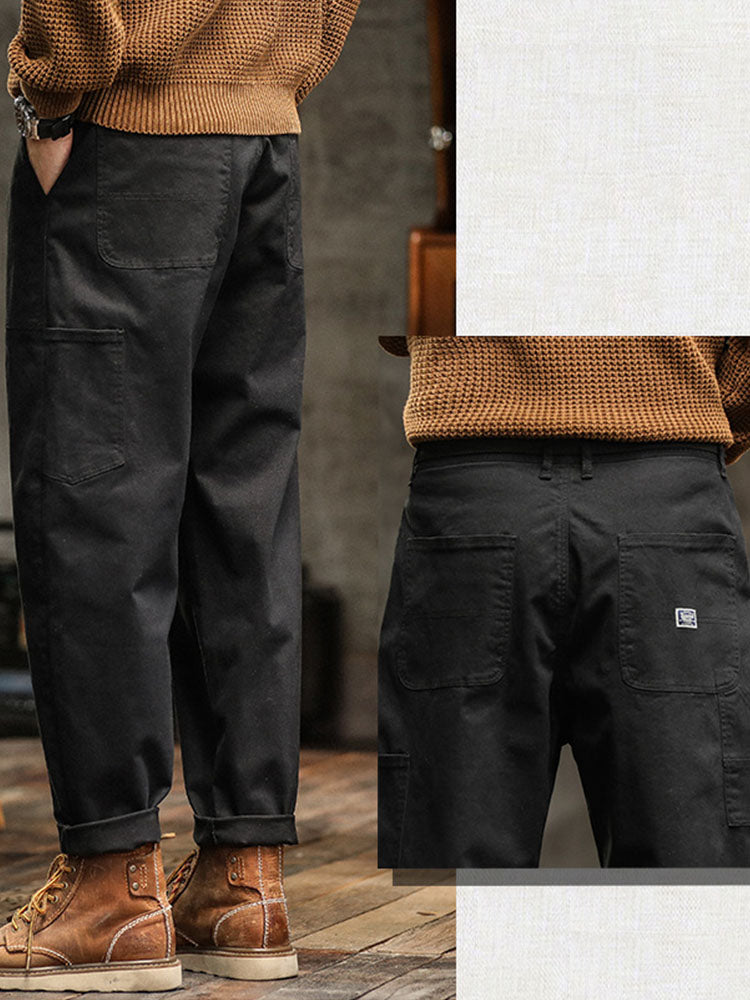 Men's Vintage Casual Utility Trousers-Modylol
