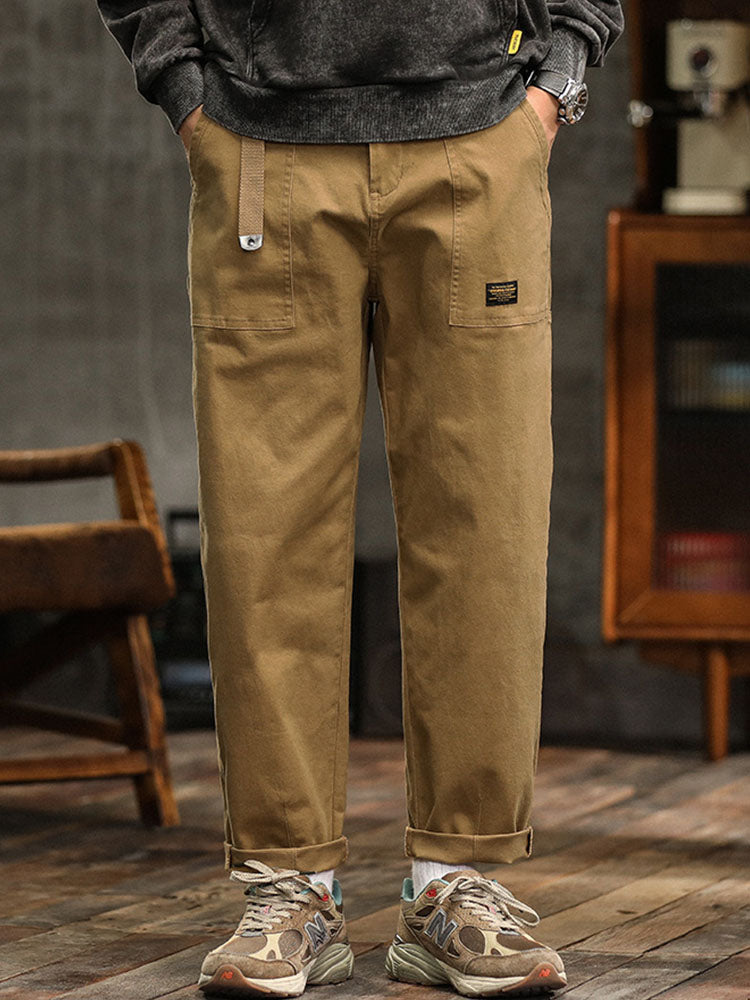 Men's Vintage Casual Utility Trousers-Modylol