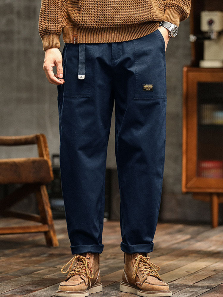 Men's Vintage Casual Utility Trousers-Modylol