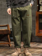 Men's Vintage Casual Utility Trousers-Modylol