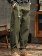 Men's Vintage Casual Utility Trousers-Modylol