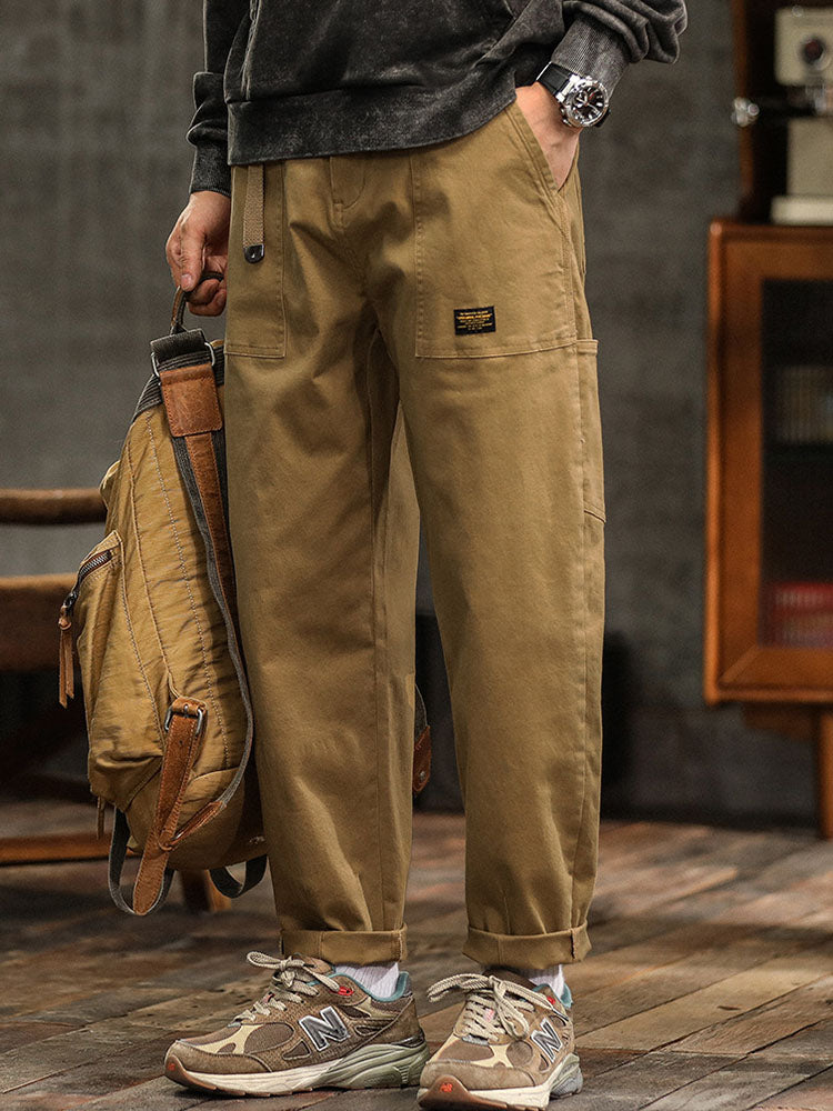 Men's Vintage Casual Utility Trousers-Modylol