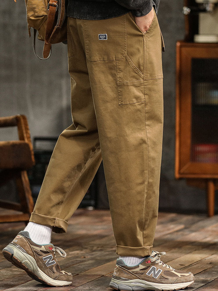 Men's Vintage Casual Utility Trousers-Modylol
