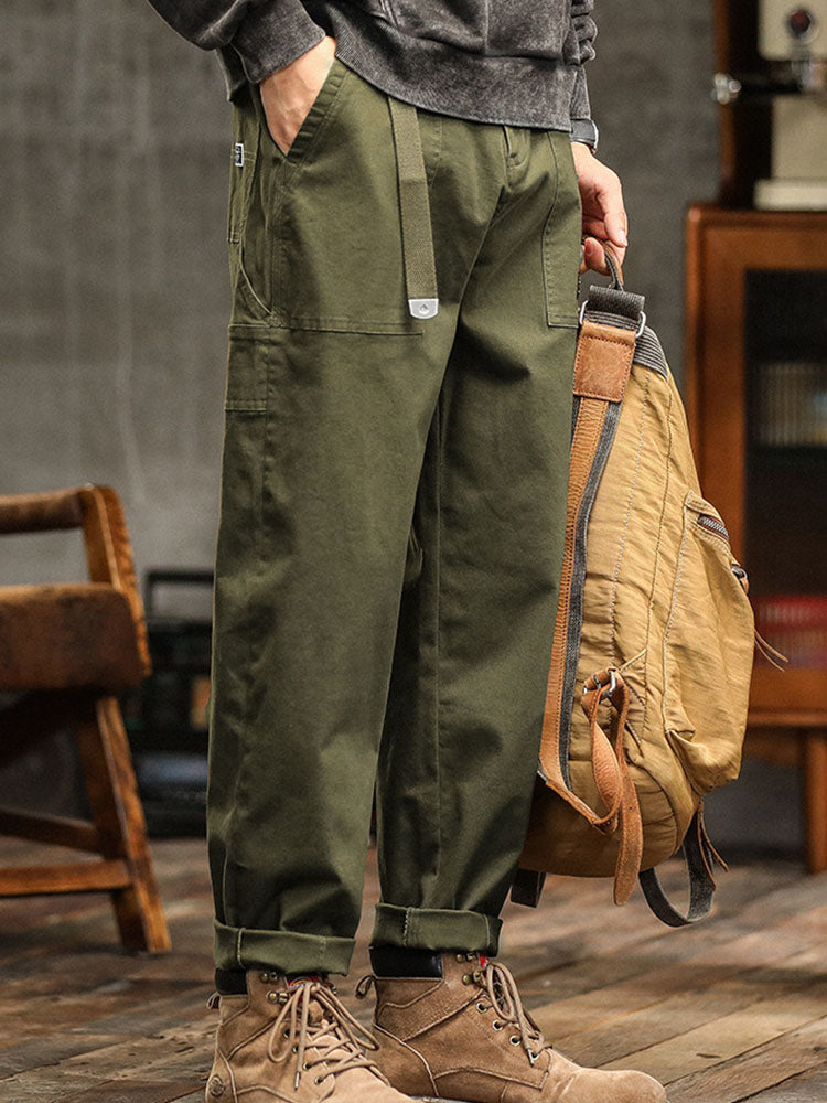 Men's Vintage Casual Utility Trousers-Modylol