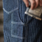 Men's Vintage-Inspired Indigo Denim Overalls-Modylol