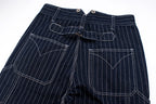 Men's Vintage Striped Straight Denim Suspender Overalls-Modylol