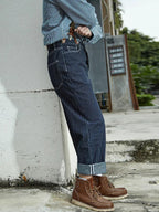 Men's Vintage Striped Straight Denim Suspender Overalls-Modylol