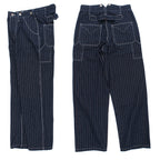 Men's Vintage Striped Straight Denim Suspender Overalls-Modylol