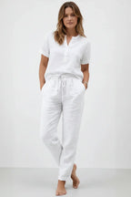 Sophie | Women's Flowing Cotton and Linen Trousers-Modylol