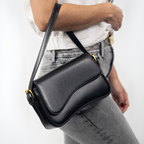 Genuine Leather Shoulder Bag – Adjustable Strap