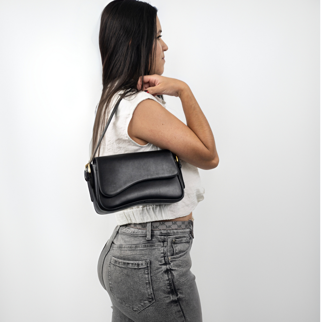 Genuine Leather Shoulder Bag – Adjustable Strap
