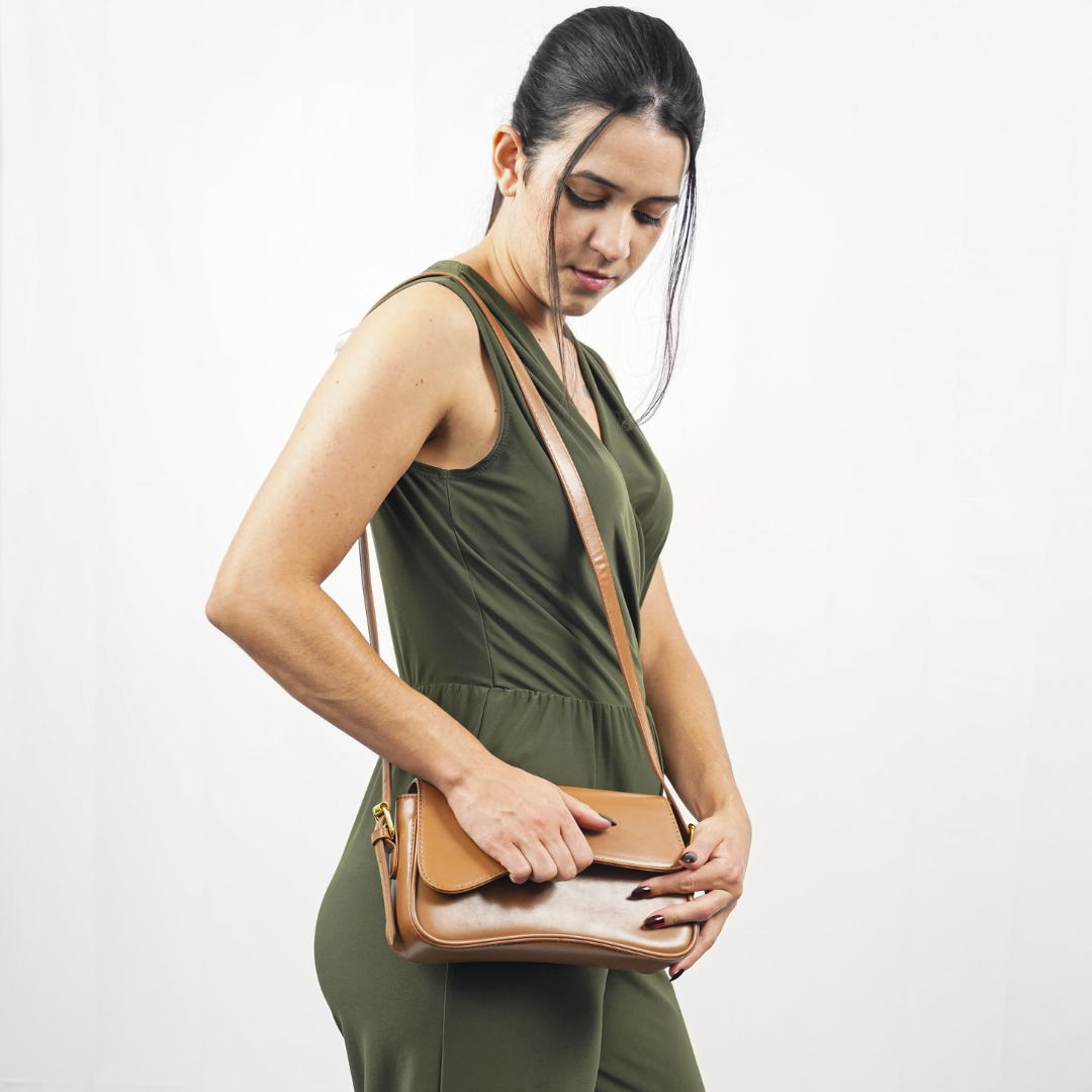 Genuine Leather Shoulder Bag – Adjustable Strap