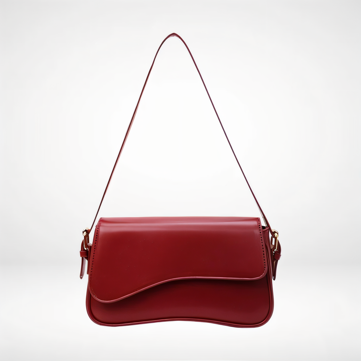 Genuine Leather Shoulder Bag – Adjustable Strap
