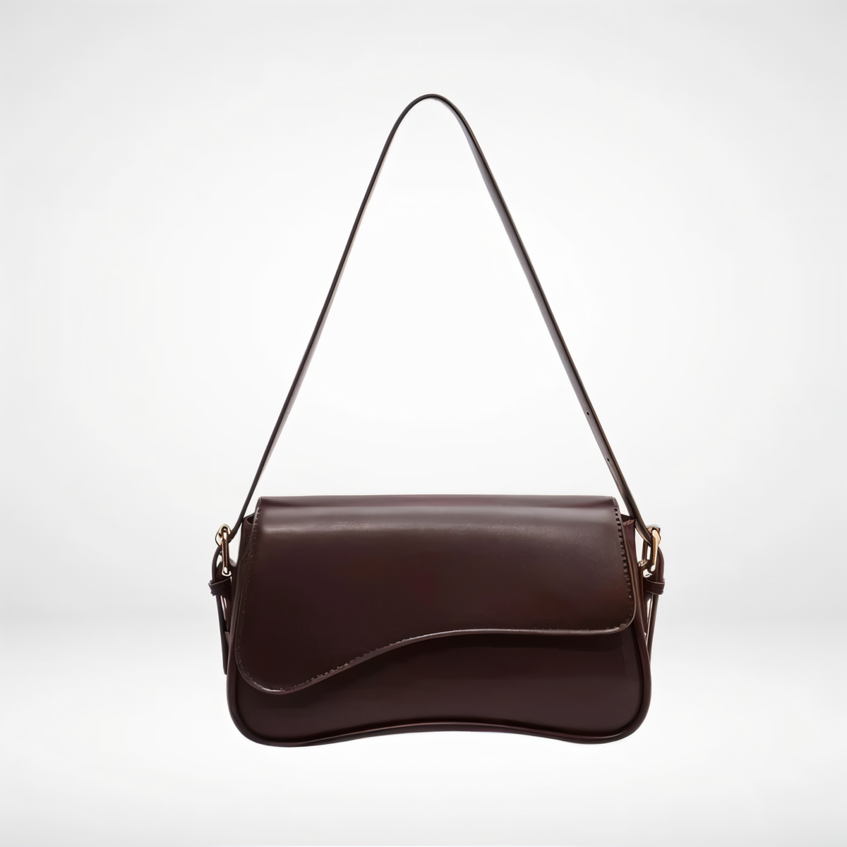 Genuine Leather Shoulder Bag – Adjustable Strap
