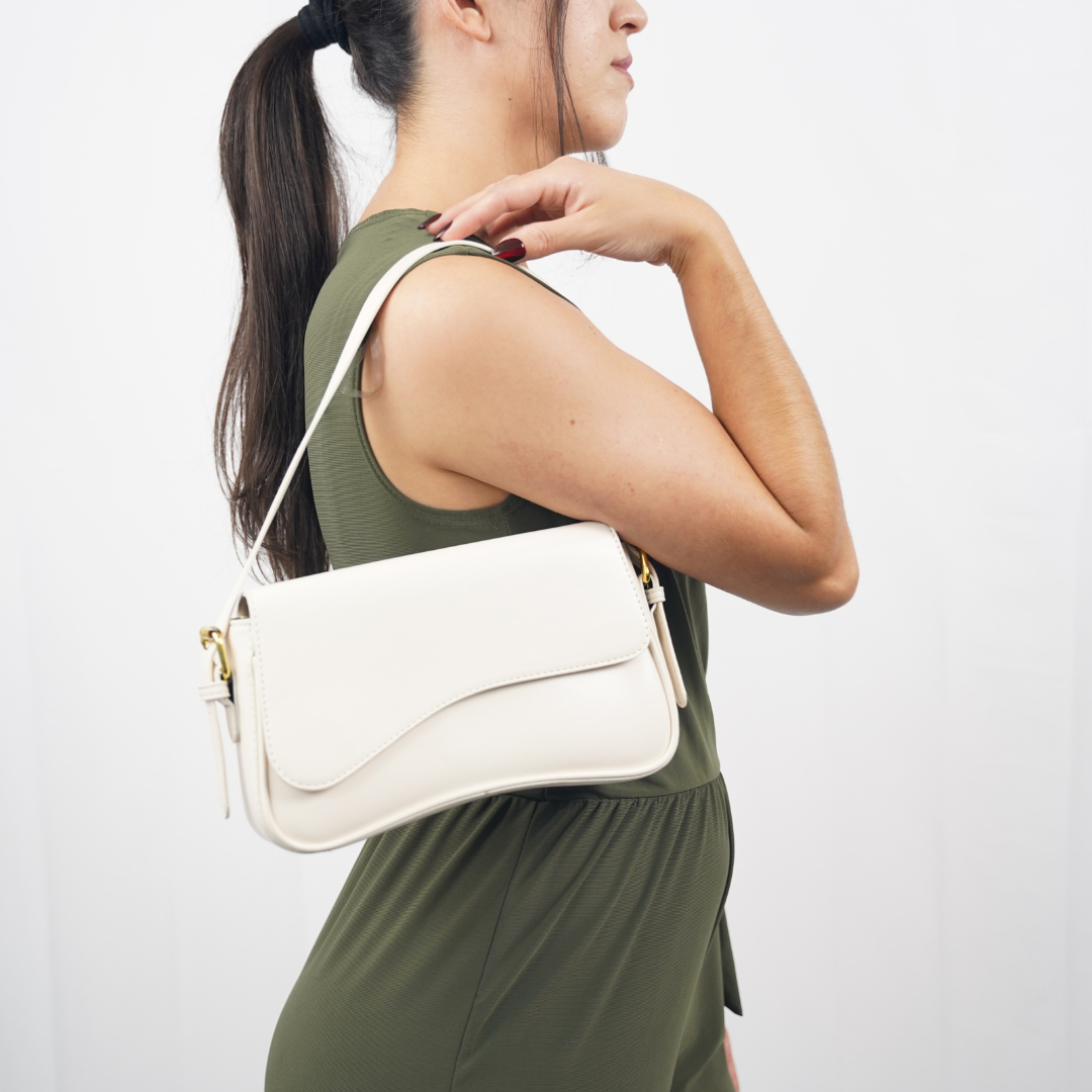 Genuine Leather Shoulder Bag – Adjustable Strap