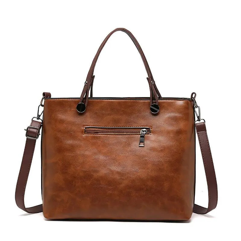 Genuine Leather Shoulder Bag – Adjustable Strap