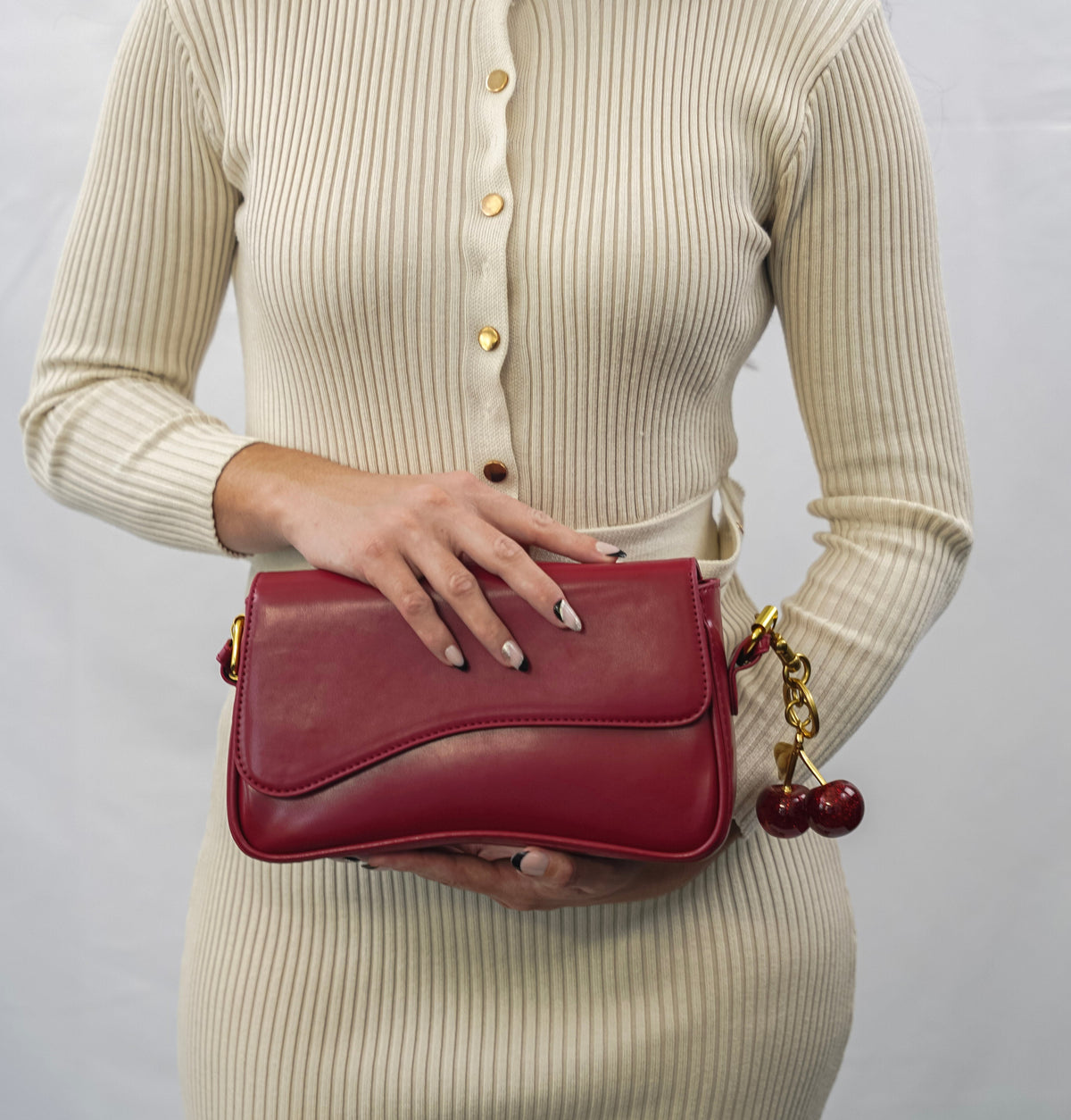 Genuine Leather Shoulder Bag – Adjustable Strap