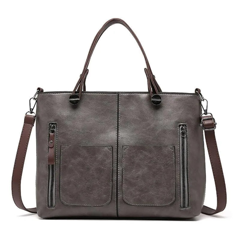 Genuine Leather Shoulder Bag – Adjustable Strap