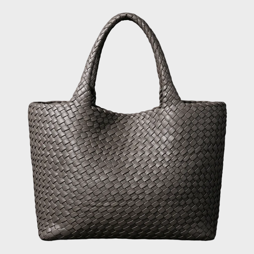 Woven Microfiber Leather Tote Bag – Spacious Carryall