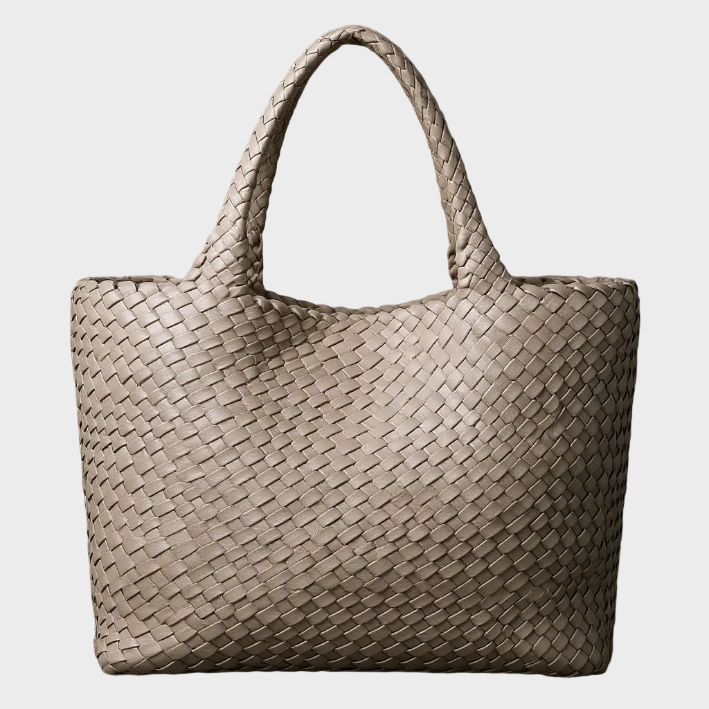 Woven Microfiber Leather Tote Bag – Spacious Carryall
