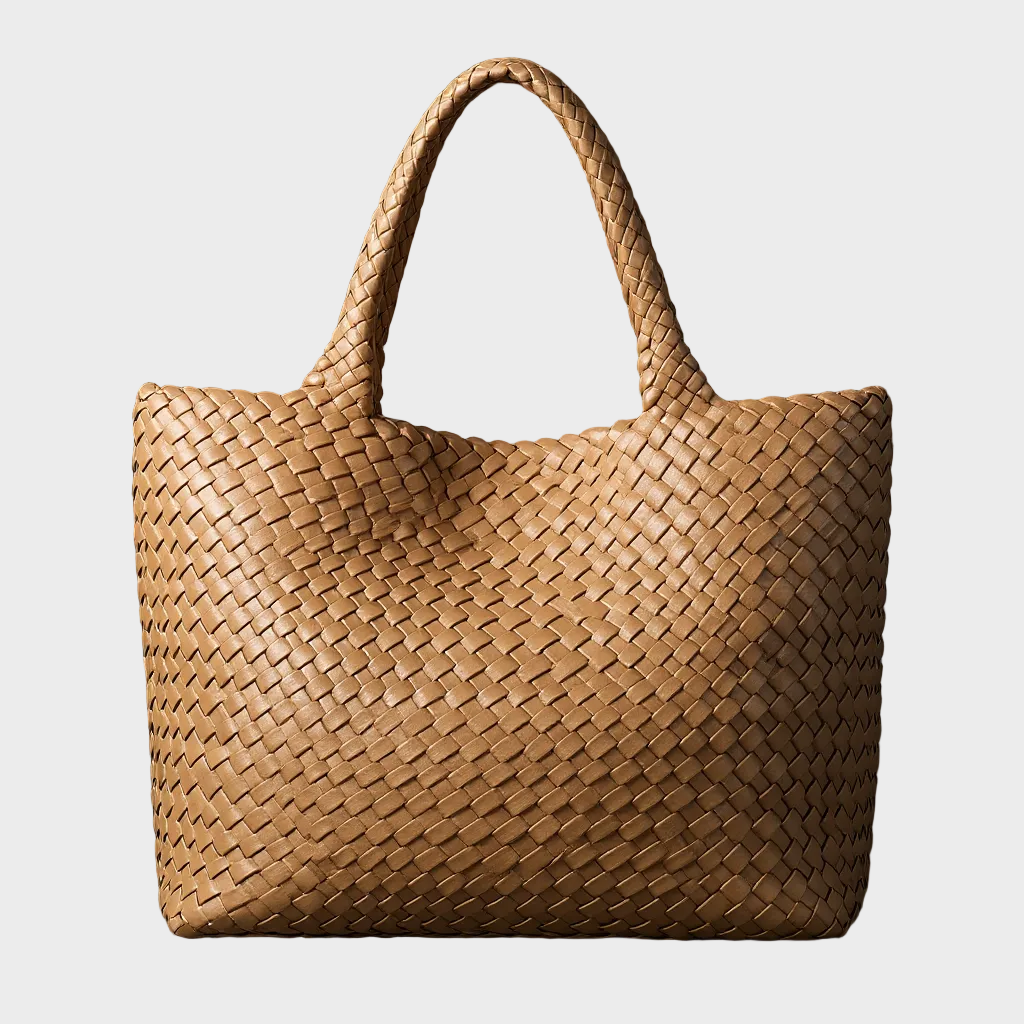 Woven Microfiber Leather Tote Bag – Spacious Carryall