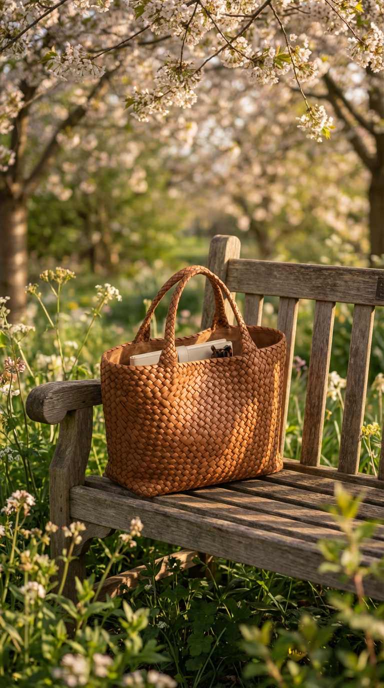 Woven Microfiber Leather Tote Bag – Spacious Carryall